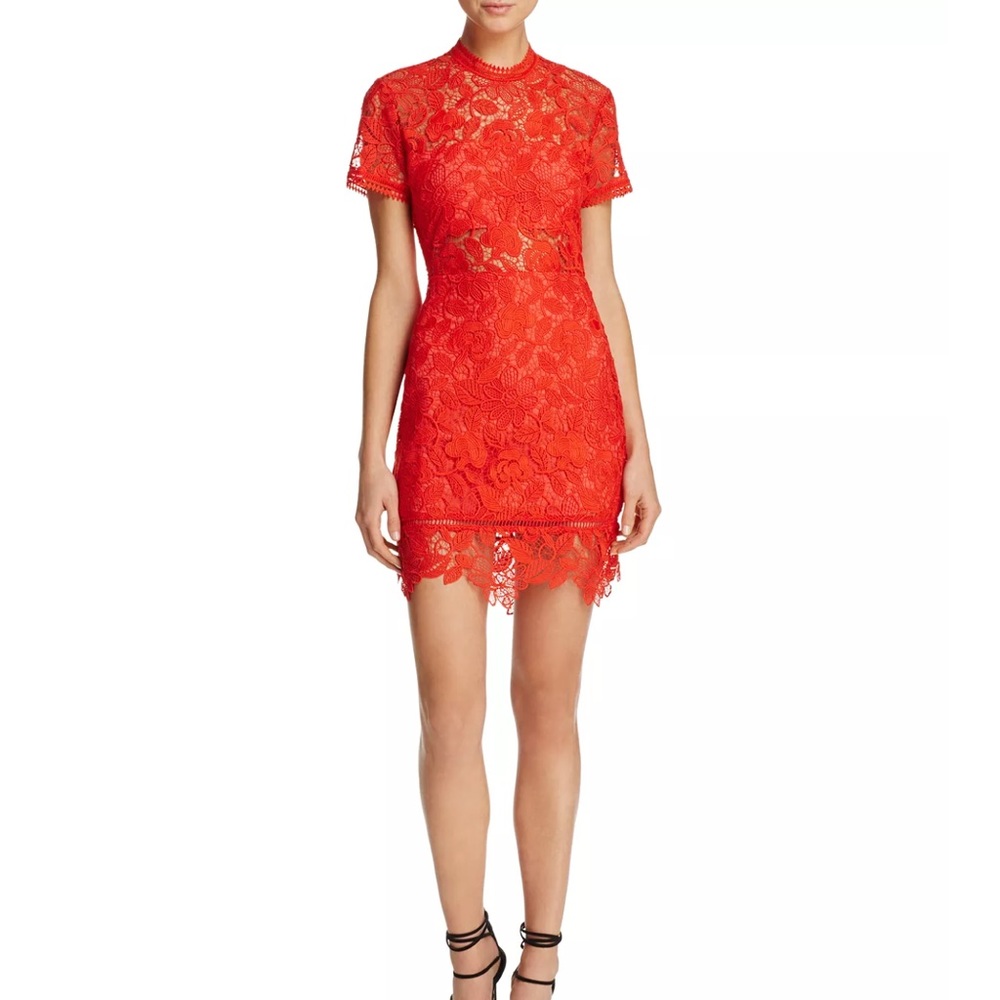 Lovers and Friends Red Mon Amour Lace Dress